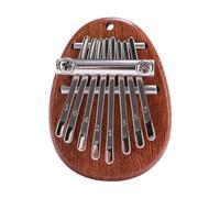 8 Keys Mini Kalimba with Lanyard Finger Thumb Piano Musical Instrument Piano Music Lover Thumb Piano(Brown 01)