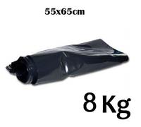 8 KG DI SACCHI SPAZZATURA 55x65 NERI 45 MICRON PER IMMONDIZIA PATTUME BUSTE