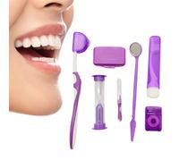 8 Kit Set ortodontico Pulizia orale Spazzola per cera protettiva Filo