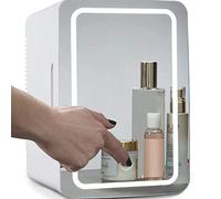 8 L Mini Frigo Per La Cura Della Pelle Frigorifero Cosmetico Portatile Con Regolazione Calda E Fredda Trucco Bellezza Frigo Pannello Di Vetro + Illuminazione A LED Per Il Trucco E La Cura Della Pelle