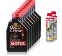 8 L MOTUL 8100 X-CLEAN 5W-40 Olio Motore 300ml Diesel System Clean 11270142