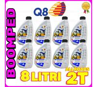 8 L OLIO MISCELA Q8 ALLROADS ANTIFUMO SEMISINTETICO UNIVERSALE MOTO CROSS 08QE01
