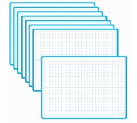 8 Lavagne Bianche Cancellabili a Secco con Grafico Assi XY, Lavagna Bifacciale Scrivibile e Cancellabile per l'Apprendimento della Matematica per Bambini, Studenti, Aula e Casa