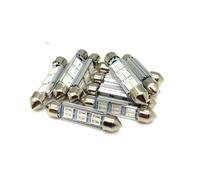 8 LED Interno Striscia 44mm C5W 264 Lampadine Blu Rosso Bianco Verde Disco