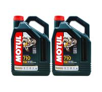 8 LITRI 2X4 OLIO Lubrificante Motore 2 tempi 100% sintetico MOTUL 710 2T 02MO15