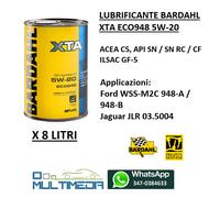 8 LITRI BARDAHL XTA 5W20 POLARPLUS OLIO AUTO C5 ECO948 API SN ILSAC FORD JAGUAR