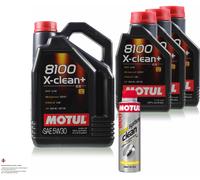 8 Litri MOTUL 8100 X-Clean+ 5W-30 Olio Motore 300ml Diesel System Clean 11272181