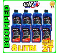 8 LITRI OLIO MIX MISCELATORE ELF MOTO 2 RACER 2 TEMPI NO FUMO 08ET03