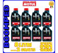 8 LITRI Olio Motore 100% Sintetico Motul 10w50 Specific ABARTH 0101 C3 SN 08MO79