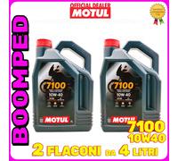 8 LITRI OLIO MOTORE 4T MOTUL 7100 10W40 100% SINTETICO MOTO SCOOTER 02MO61
