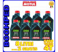 8 LITRI olio motore MOTUL 5100 15W-50 DUCATI Monster 600 1993 2001 SYNT 08MO52