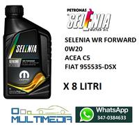 8 LITRI OLIO MOTORE ORIGINALE SELENIA WR FORWARD 0W20 ACEA C5 FIAT 955535-DSX