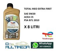 8 LITRI OLIO MOTORE TOTAL QUARTZ INEO EXTRA FIRST 0W-20 ACEA C5 PSA B71 2010
