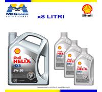 8 LITRI SHELL HELIX HX8 5W30 ECT OLIO MOTORE VW 504.00 507.00 AUDI MERCEDES BMW