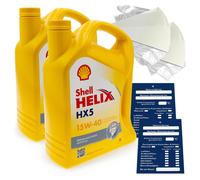 Olio motore SHELL Helix HX5 15W40, 4L