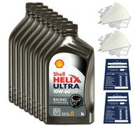 SHELL Helix Ultra Racing 10W-60 Olio Motore Acea A3/B3 , Acea A3/B4 , 4x1 Litro