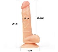 8" LOVETOY DILDO REALISTICO 20 CM FALLO VAGINALE PER DONNA SEX TOYS CON VENTOSA