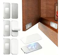 8 magneti autoadesivi per ante dell'armadio, ultra sottili, 40 x 20 mm, forte aderenza, chiusura invisibile per cassetti, mobili, senza foratura, in acciaio inox