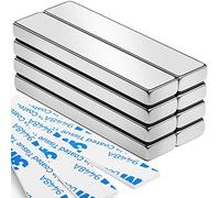 8 magneti forti, 60 x 10 x 5 mm di spessore, magneti per lavagne magnetiche, magneti per frigorifero, magneti con nastro biadesivo, magneti al neodimio extra forti per multifunzione