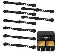 8 Magneti per Carta Forno Airfryer in Silicone - 12 cm di Lunghezza, Fissaggio per Accessori Friggitrice ad Aria Calda, Facile da Usare, Adatto a Friggitrice a Cestello Singolo e Doppio