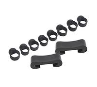 8 manicotti in silicone per tamburo lingua, accessori per strumenti con 2 supporti per bacchette per percussione, riduzione del rumore, suono puro, pratica conservazione