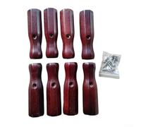 8 maniglie da tavolo per biliardino con materiale in legno e scanalatura antiscivolo, adatte per aste standard da 16 mm di diametro per una facile sostituzione (rosso)