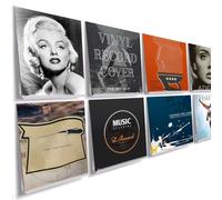 8 mensole in acrilico trasparente per album di registrazione, in acrilico, per visualizzare il tuo ascolto quotidiano in ufficio a casa