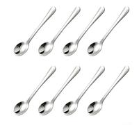 8 mini cucchiai in acciaio inox per una misurazione precisa degli ingredienti della cucina e delle spezie (argento)