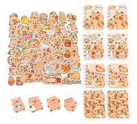 8 Mini Diari Tascabili, 50 Adesivi Capibara, 4 Libri Per Gli Ospiti Capibara, Ufficio Portatile, Decorazione Dell'Account A Mano.