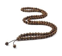 8 mm 10 mm in legno naturale 108 perline Mala bracciale uomo sandalo buddista Buddha perline collana donna yoga gioielli regalo, perline 10 mm