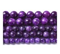 8 mm, 45 pezzi, perle di cristallo al quarzo di caroite viola naturale, per la creazione di gioielli, braccialetto fai da te, 1 filo