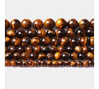 8 mm, 45 pezzi, perle naturali in pietra occhio di tigre giallo ferro per perle energetiche curative, braccialetto fai da te, collana