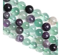 8 mm, 45 pezzi, pietra naturale, fluorite verde, pietre preziose per la creazione di gioielli, braccialetto fai da te, cristallo energetico, potere curativo, 1 filo