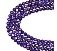 8 mm 48 pezzi AAA viola occhio di tigre pietre naturali sciolte perline lisce fornitore pietre preziose per gioielli collana braccialetto fare 15,5 pollici