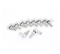 8 mm maschio filettatura femmina forma L giunto Rod End cuscinetti argento (PZ)