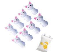 8 mollette riutilizzabili per snack, a forma di gatto, per casa, appartamento, caffè, ufficio, scuola, dormitorio, cucina, sala da pranzo