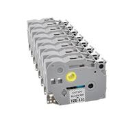 8 nastri Veson compatibili con TZe-131 TZe-131 TZe131 TZ 131 Brother P-Touch 12 mm x 8 m nastro laminato per Ptouch PT H105 H110 1000 1005 1010 D400 Cube - nero su trasparente