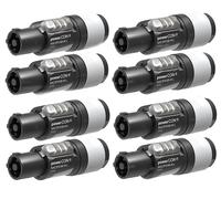 8 Neutrik NAC3FXXB-W-L - Cavo Powercon con uscita terminale, grigio, 20 A/250 V (CA)