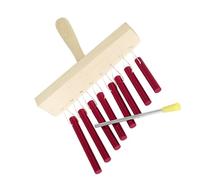 8 note portatile Wind Chimes strumento con manico in legno musicale perfetto per la pratica musicale e palcoscenico di metallo vento