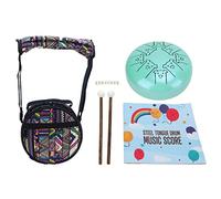 8 note Tongue Drum, strumento a lingua in acciaio con motivo animale, percussioni Chakra Tank per la meditazione, lo yoga e l’apprendimento della musica, include mazze e borsa di t