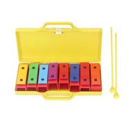 8 Note Xilofono Glockenspiel Campane Risonanti Colorate Piastra in Alluminio Giocattolo, Strumento Musicale per Bambini, Adulti, Ideale per L'educazione Prescolare, con Custodia