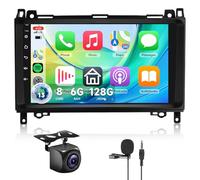 【8 Nucleo 6+128G】Hodozzy Carplay Autoradio per Mercedes Benz B200 W169 W245 W906 Sprinter B160 B170 Vito Viano, 9 Pollice Android Autoradio con Android Auto/WiFi/GPS/RDS/BT/DSP+Telecamera Retromarcia