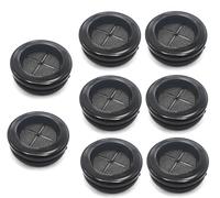 8 occhielli in gomma da 3,8 cm, diametro interno 3,8 cm, colore nero, a doppia faccia, rotondi, in gomma sintetica per cablaggio, spina del foro in gomma, firewall, protezione dei fili, protezione del