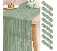 8 Pacchetti di garnere di garnere di garnere di garnelli, Lungo 10 Piedi, Semi-Sheer Rustico Rustico per Matrimoni, Doccia da Sposa, Festa, Decorazione per Banchetti (55 x 300 cm)