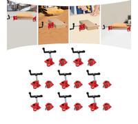 8 pacchi/6 pezzi 3/4 "set di fascette per tubi per incollaggio del legno 26,5 mm kit di fascette per tubi a sgancio rapido in ferro resistente con base per la lavorazione del legno fai da te