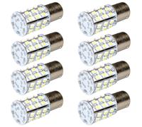 8-Pack BA15s Baionetta Base LED Lampadina Caldo Bianco per #93-1156 Rv Luci