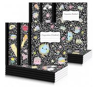 8 Pack Black Marble Composition Notebooks Bulk Back to School Notebook College Ruled Journal 100 Pages Composition Books First Day of School Gift for Student Teacher Office Supplies 9.7x7.5 Inch