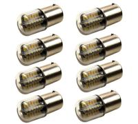 8-Pack HQRP 10-30V BA15s LED Lampadina 1141 Minnie Rv Interno Soffitto Luce