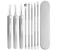 8-Pack Stainless Steel Blackhead Remover Tool Kit, Pimple Popper Tool Kit, Extraction Tools for Estheticians