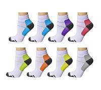 8 Paia Calze a Compressione Corta Uomo Donne Calzini Fasciite Plantare Compression Antitrombo per Supporto Dell'arco Alleviare il Dolore Corsa Sportivi Trekking Viaggi in Aereo Ciclismo Fitness